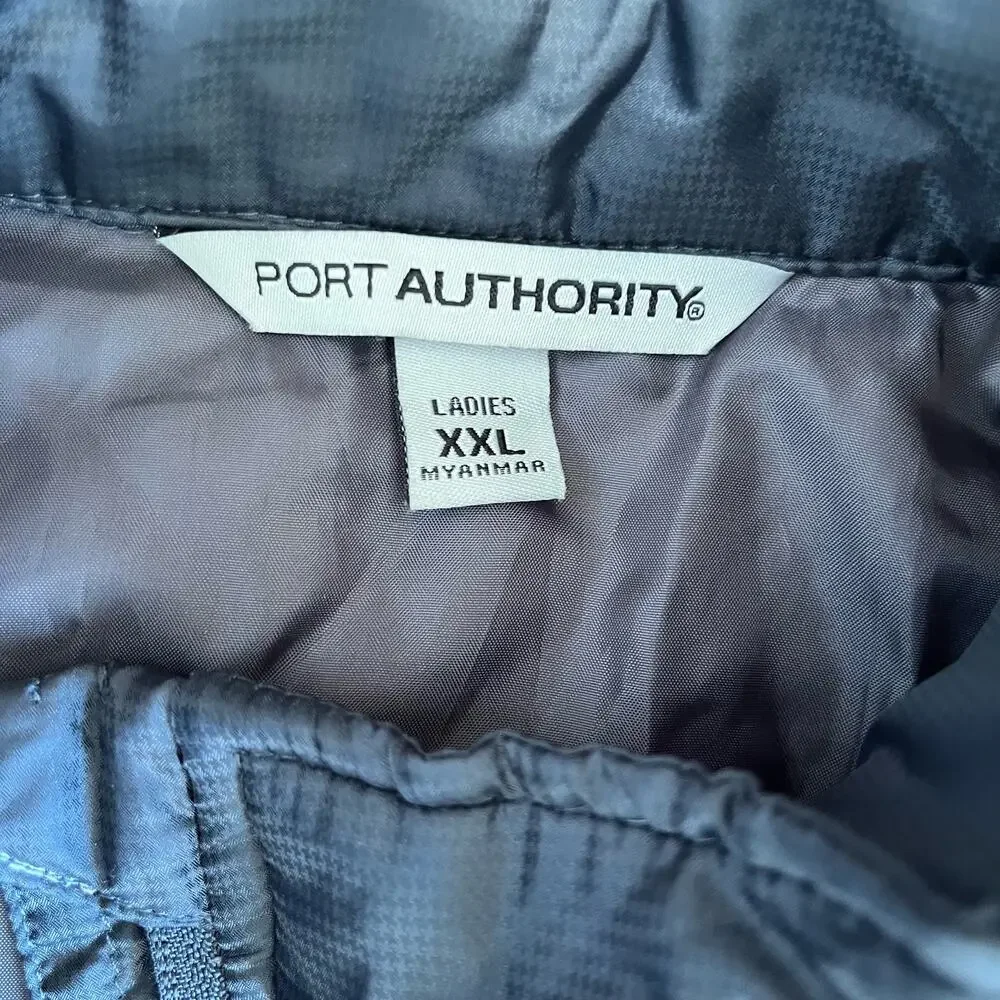 Port Authority Vest Women's XXL Black Packable Quilted Self Storage Bag Full Zip